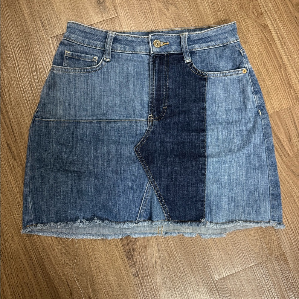 Arizona Jean Company Blue Asymmetrical Denim Mini Skirt
